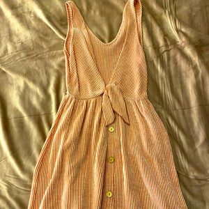 Pink & White Stripped Cotton Summer Dress